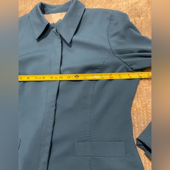 Austin Reed Women's Blue Jacket Blazer 98% Wool Stitching Detail Size 8 - Picture 11 of 14